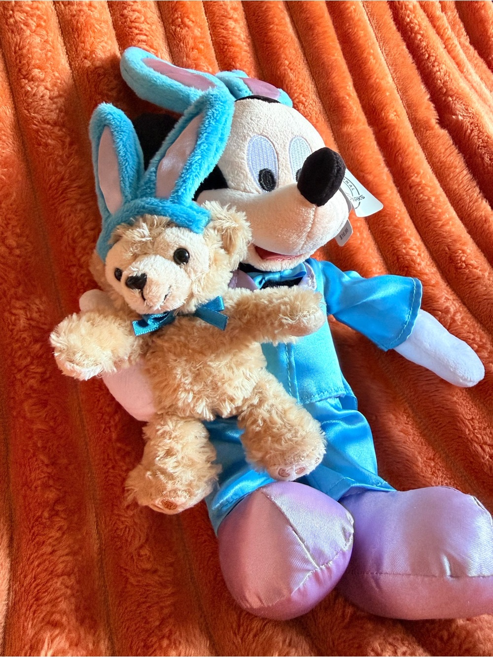 NWT’s Disney Easter Mickey Mouse With Duffy The Disney Duffy the Bear 12” inches